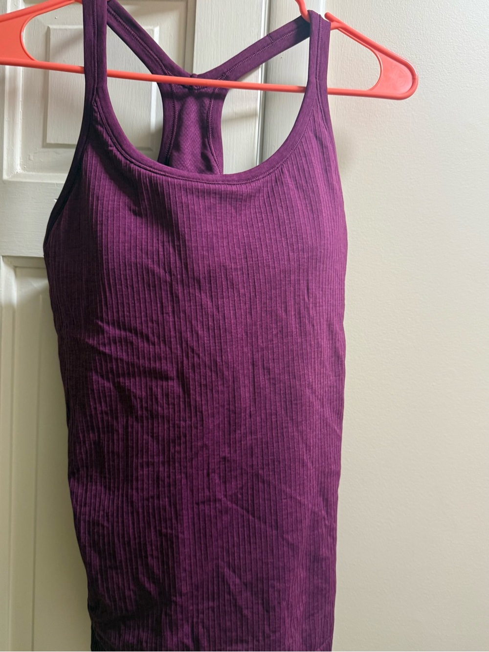 Purple Lululemon Ebb Street Ribbed Racerback Tank Top - light support